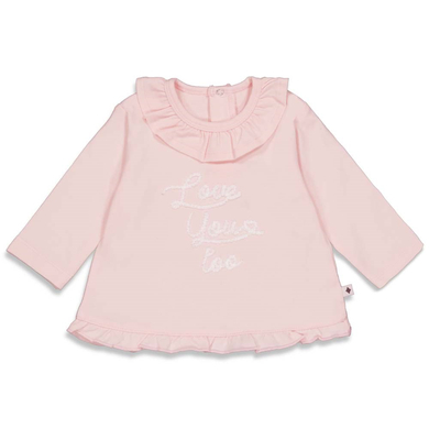 Feetje Chemise à manches longues Love You Cutest Thing Ever Roze