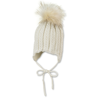 Sterntaler bonnet tricoté écru
