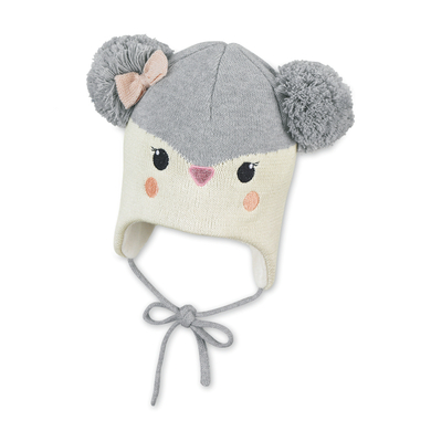 Sterntaler Gorro de punto de algodón orgánico melange plateado