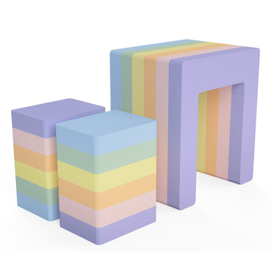 bObles® Jouet de motricité arc-en-ciel rectangle Rainbow Collection, pastel