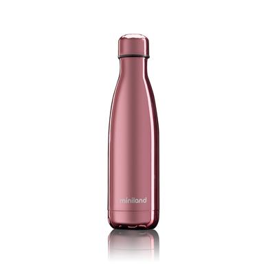 Image of miniland Thermos bottiglia deluxe rosa con effetto cromato 500 ml
