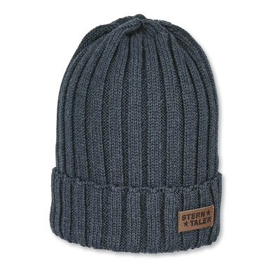 Image of Sterntaler cappello a maglia blu melange059