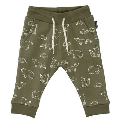 STACCATO Pantalon de survêtement olive à motifs