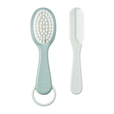 BEABA Brosse et peigne bébé bleu vert