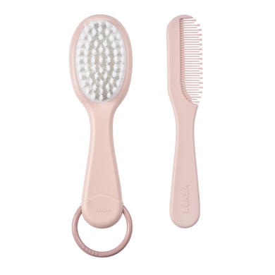 Image of BEABA Spazzola per capelli per bambini e pettine rosa antico059