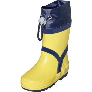 Image of Playshoes Stivali di gomma Basic foderati di giallo059