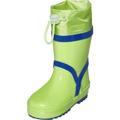 Playshoes Bottes en caoutchouc Basic doublées vertes