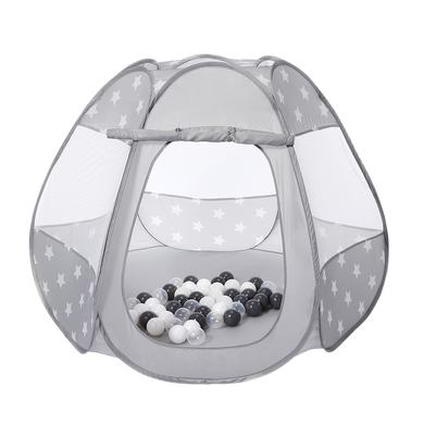 knorr® toys Tente enfant Bellox Grey white stars, 50 balles