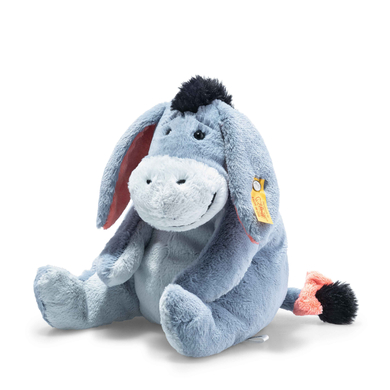Steiff Peluche Bourriquet Disney Soft Cuddly Friends bleu gris, 25 cm