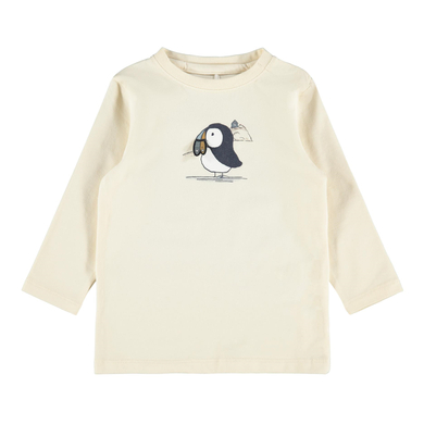 name it Chemise à manches longues Nbmotto White cap Gray