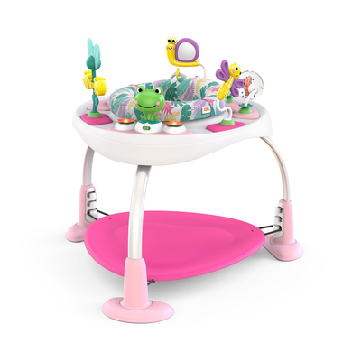 Image of Bright Starts Bounce Baby™ Trampolino e tavolo da gioco 2 in 1, rosa059