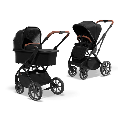 MOON Poussette duo combinée 2en1 Rocca Black collection 2022