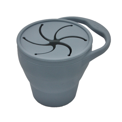 Image of The Cotton Cloud Silicone Snack Cup Smokey Blue
