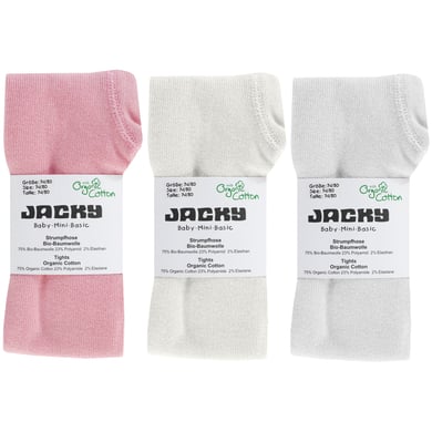 JACKY Tights 3-pack rosa/beige/grå