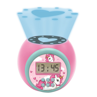 LEXIBOOK Reloj despertador con proyección de unicornio