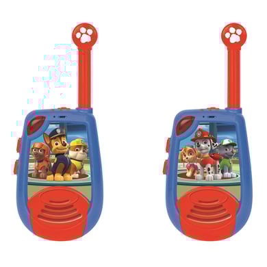 LEXIBOOK Paw Patrol dos walkie-talkies hasta dos kilómetros con clip para el cinturón