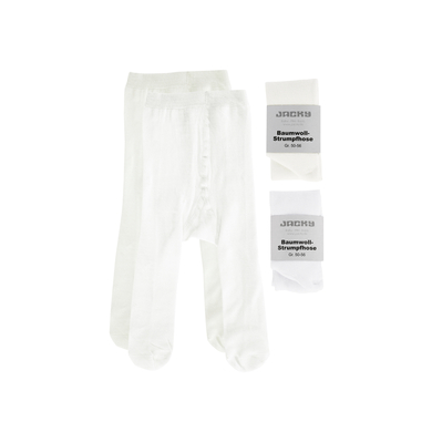 JACKY Collants enfant mélange blanc lot de 2