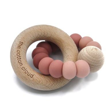 the cotton cloud Anneau de dentition silicone rose