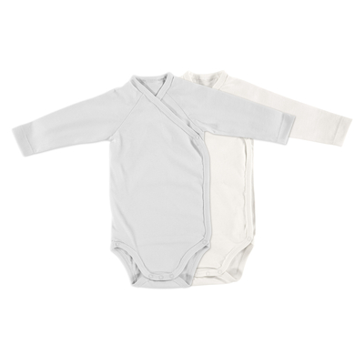 Alvi® Body enfant manches longues gris blanc lot de 2