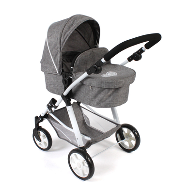 Image of BAYER CHIC 2000 Passeggino duo per bambole Nele, grigio jeans