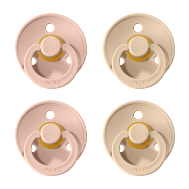 BIBS Sucette Colour Blush/Vanilla 0-6 m, lot de 4
