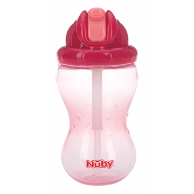 Nûby auslaufsichere Trinkhalmtasse Soft Flip-It 355 ml in pink