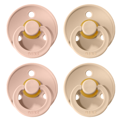 BIBS Sucette Colour Blush/Vanilla latex 6-18 m, lot de 4