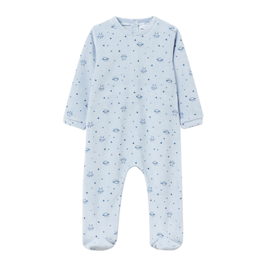 OVS Grenouillère enfant velours Celestial Blue motifs all-over
