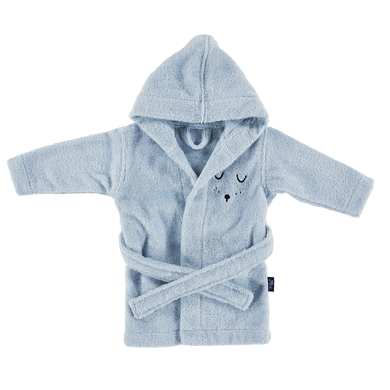 Alvi® Peignoir de bain enfant capuche éponge bleu clair