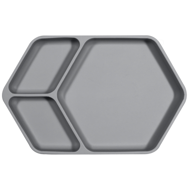 Levně KINDSGUT Silikonová deska, hranatá v tmavě šedé barvě