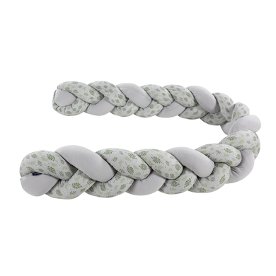 Alvi® Tour de lit traversin enfant tressé coton bio Drifting Leaves 170 cm