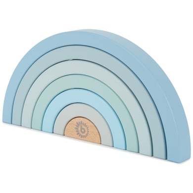 Image of bieco Arcobaleno di legno per impilare il blu