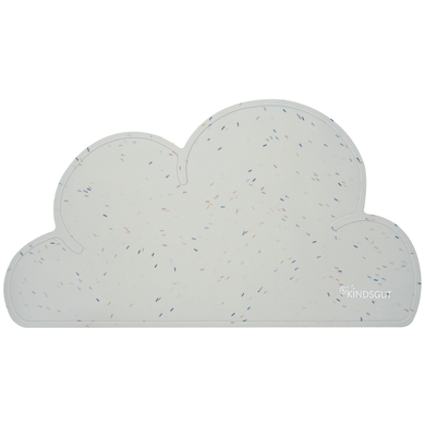 Levně KINDSGUT Prostírání Cloud, konfety ve světle šedé barvě