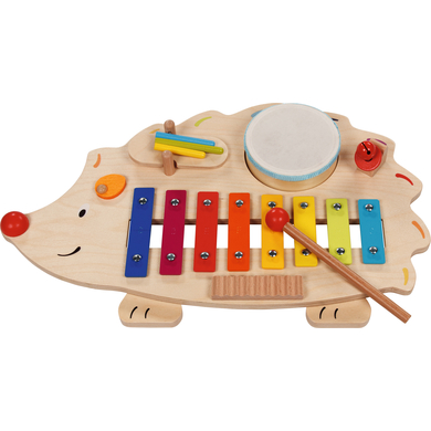 goki Jouet musical xylophone hérisson, livret de musique bois