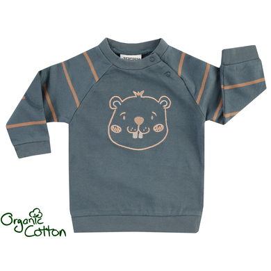 JACKY Sweatshirt BOYS IN THE WOOD petrol /ringel