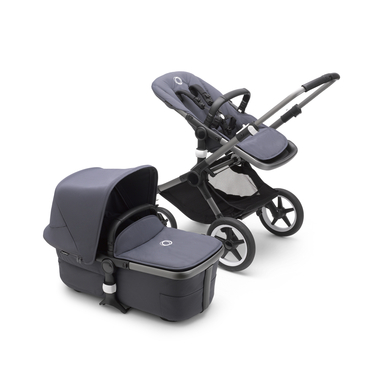 bugaboo Combi Stroller Fox 3 Komplett Grafitt/Stormy Blue