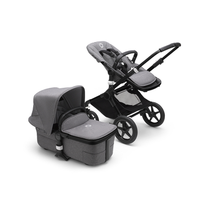 bugaboo Poussette duo combinée 2en1 Fox 3 Complete Black/Grey Melange