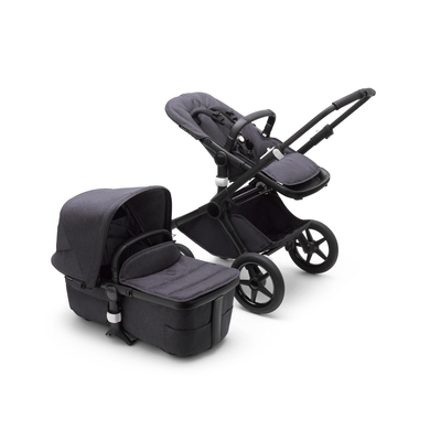 bugaboo Poussette duo combinée 2en1 Fox 3 Mineral Complete Black/Washed Black