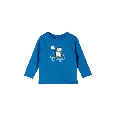 Levně s. Oliver tričko s motivem tučňáka s dlouhým rukávem modré