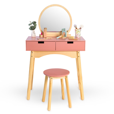 Levně MUSTERKIND ® toaletní stolek Calendula, starorůžová/přírodní barva