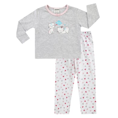 JACKY Pyjama 2 pièces gris clair chiné à motifs