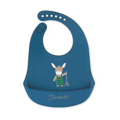 Sterntaler Bavoir enfant Emmilius silicone bleu moyen