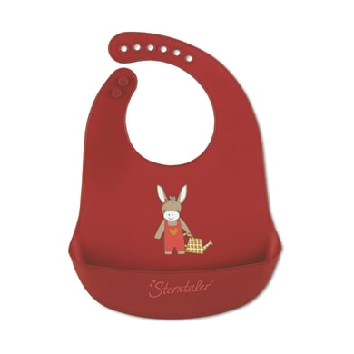 Sterntaler Bavoir enfant Emmily silicone rouge foncé