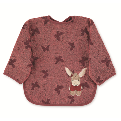 Sterntaler Bavoir à manches enfant Emmily rouge clair