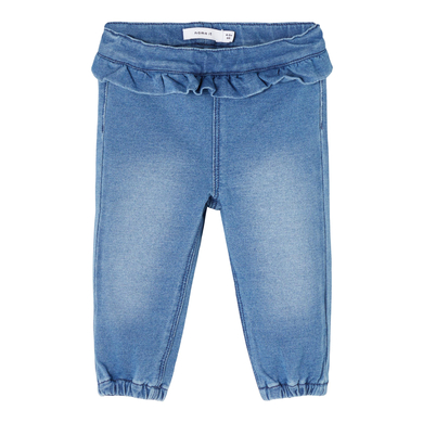 name it Träningsbyxor Nbfbibi Medium Blå Denim