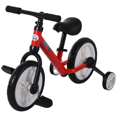 HOMCOM 2-in-1 Kinderfahrrad rot MHH-370-091RD