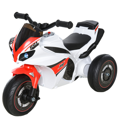 HOMCOM Rutscherfahrzeug als Motorrad weiß MHH-370-097WT