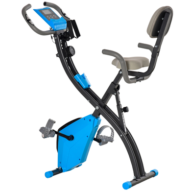 HOMCOM Fahrradtrainer mit LCD Display blau, grau MHH-A90-196LB