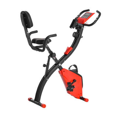 HOMCOM Fahrradtrainer mit LCD Display rot, schwarz MHH-A90-196RD