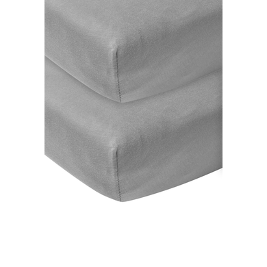 Levně Meyco Prostěradlo Jersey 2-pack 40 x 80 cm šedé